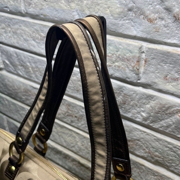 Coach Metallic Gold Jacquard Tote - Picture 7 of 13